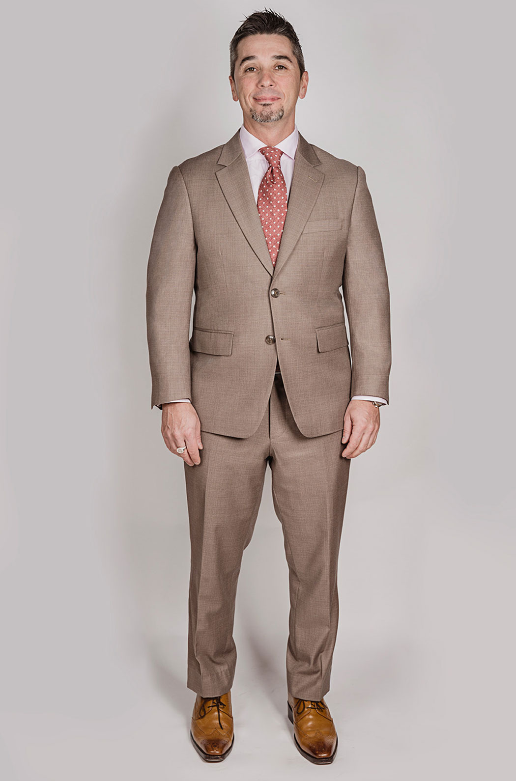 Light Brown Havana Suit in Pure S110's Wool | SUITSUPPLY India